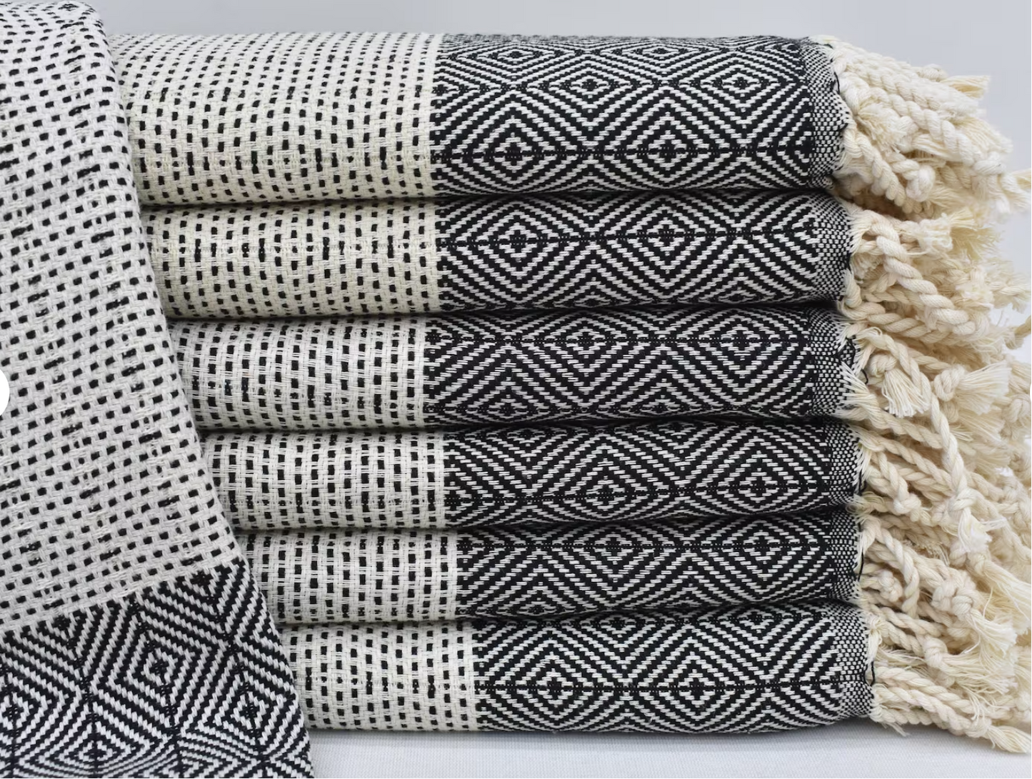 Black Diamond Turkish Tea Towel