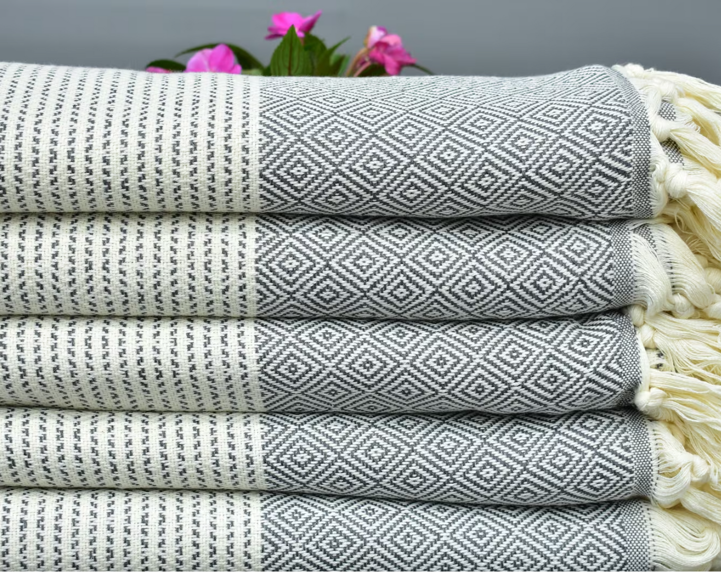 Dark Grey Turkish Bath Towel