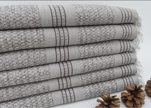 Brown Soft Woven Turkish Bath Towel
