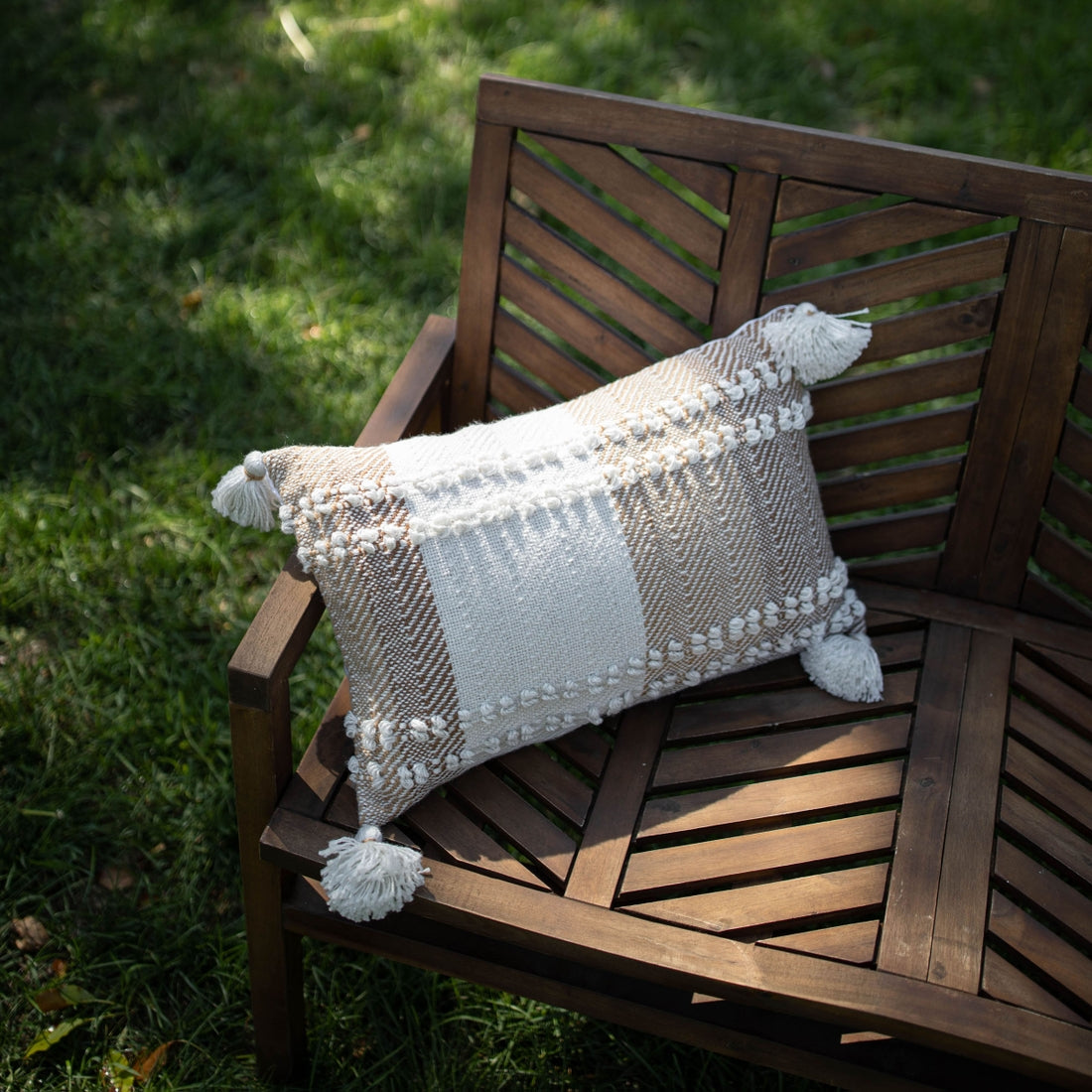 Hand Woven Laney Pillow Brown