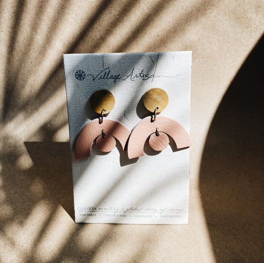 Arch Leather Earrings