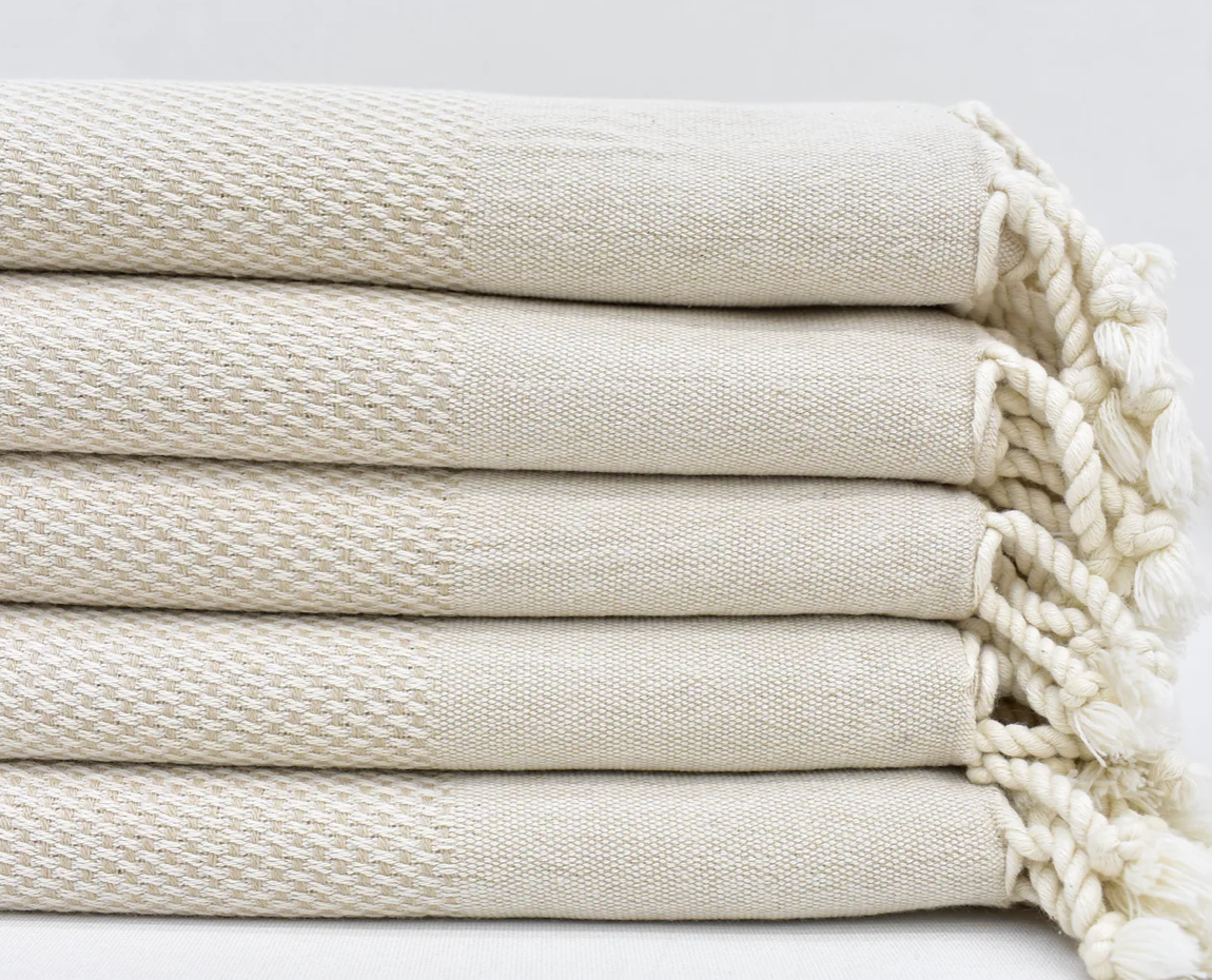 Beige Turkish Hand Towel