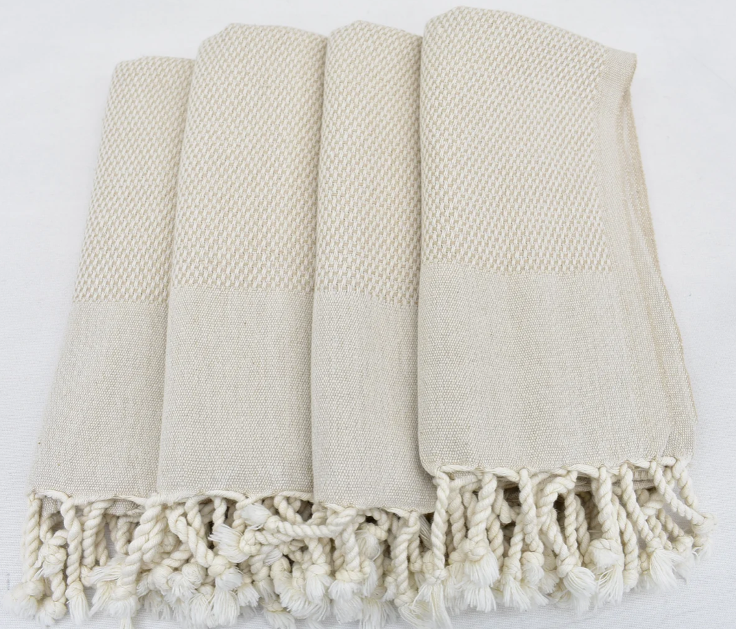 Beige Turkish Hand Towel