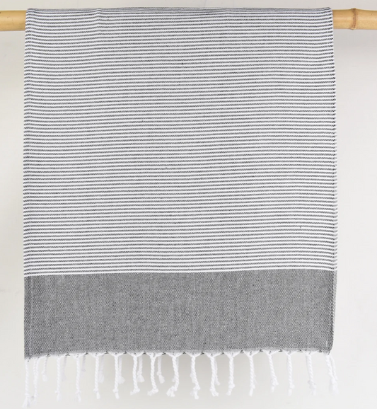 Black Stripe Turkish Tea Towel