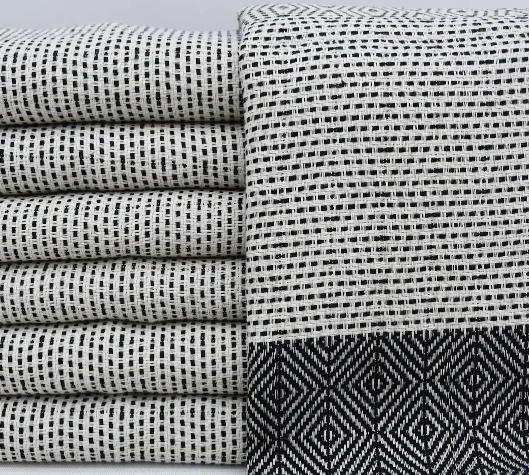 Black Diamond Turkish Tea Towel