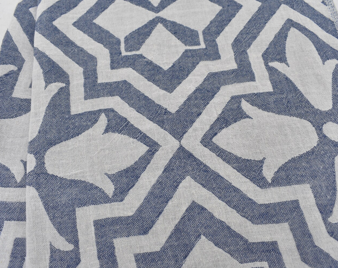 Navy & Linen Turkish Dish Towel