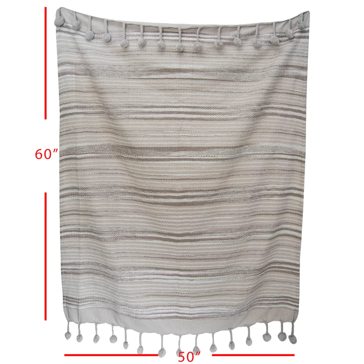Hand Woven Robbie Throw Taupe