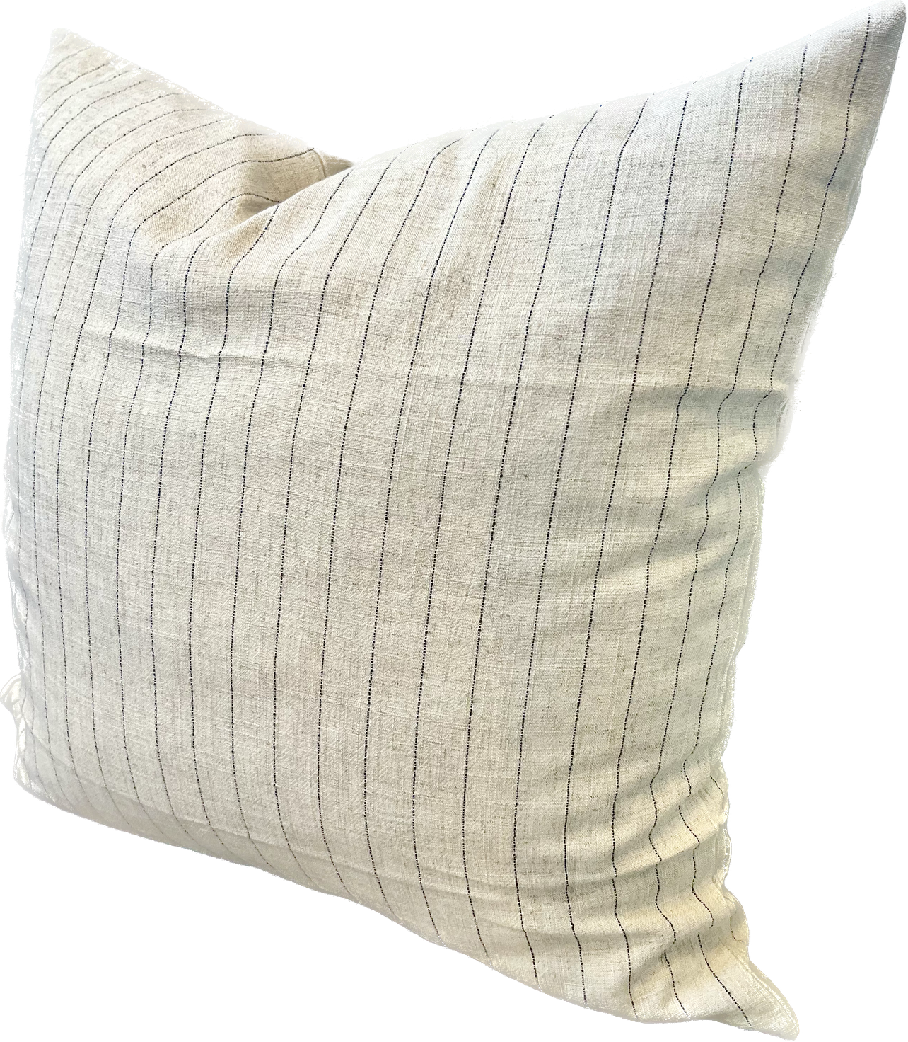 Natural Linen & Black Stripe Pillow