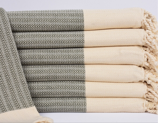 Khaki Green Turkish Bath Towel