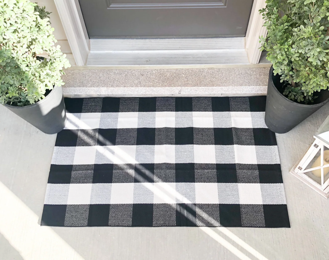 Buffalo Plaid Door Mat - 28 x 43.5"