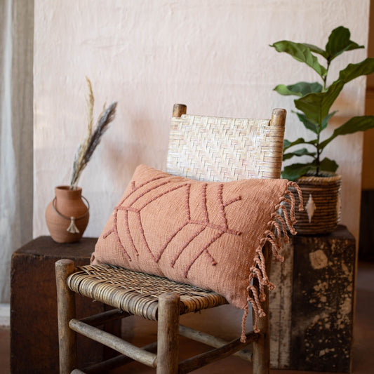 Hand Woven Frida Pillow Coral
