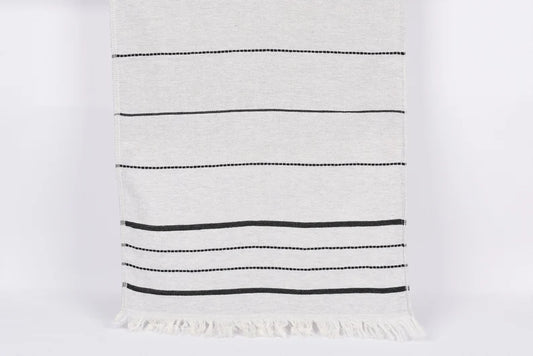 Light Gray & Black Stripe Turkish Tea Towel