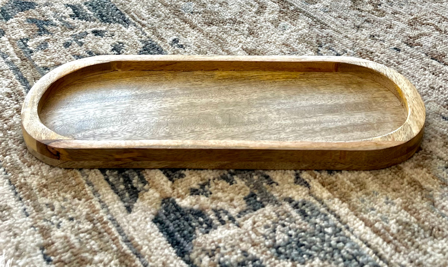 Oval Mango Wood Tray