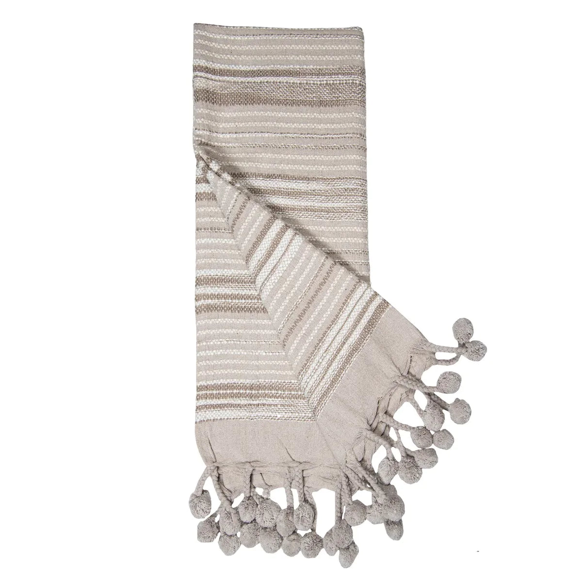 Hand Woven Robbie Throw Taupe