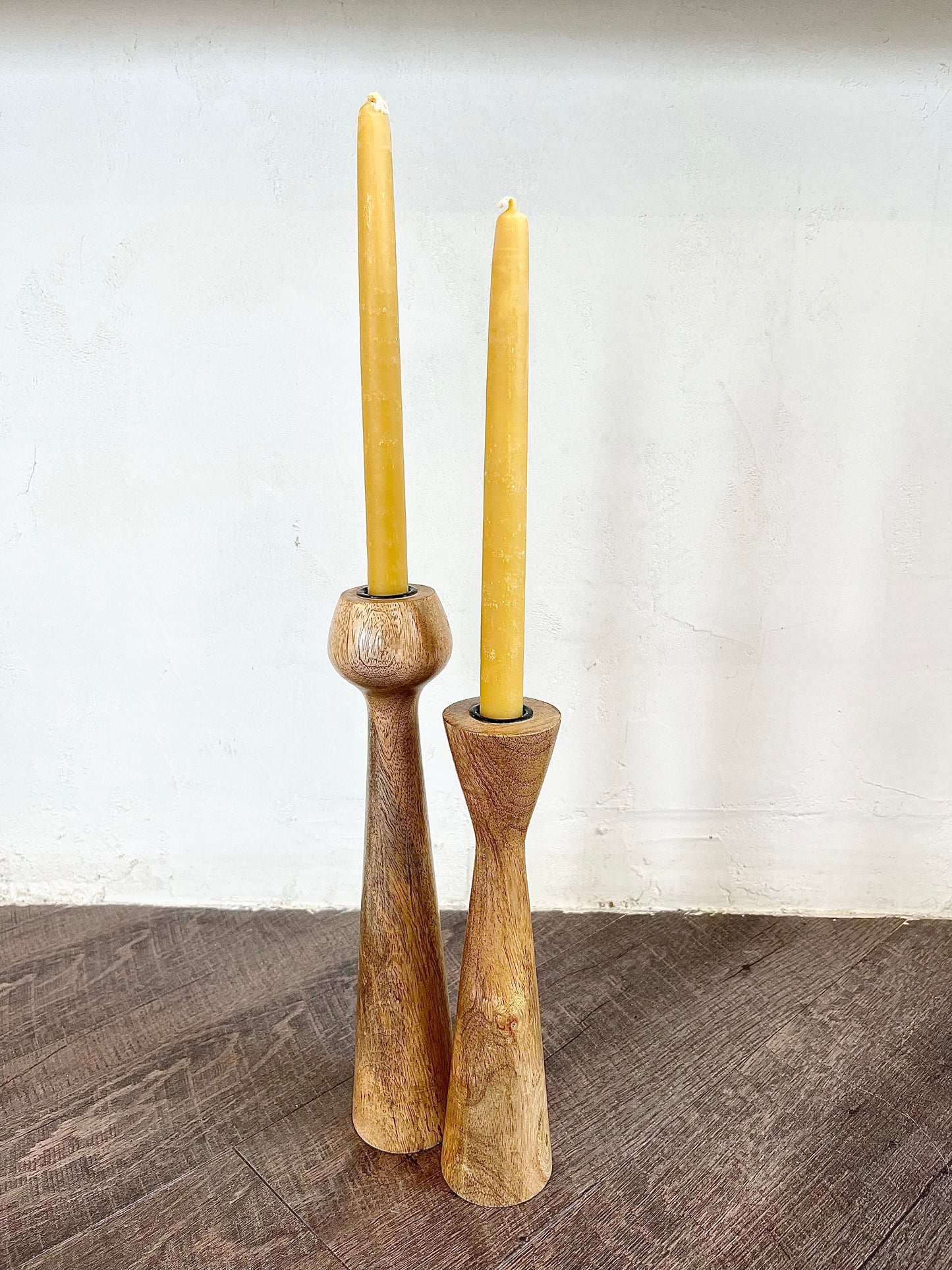 Beeswax Taper Candles, Set of 2