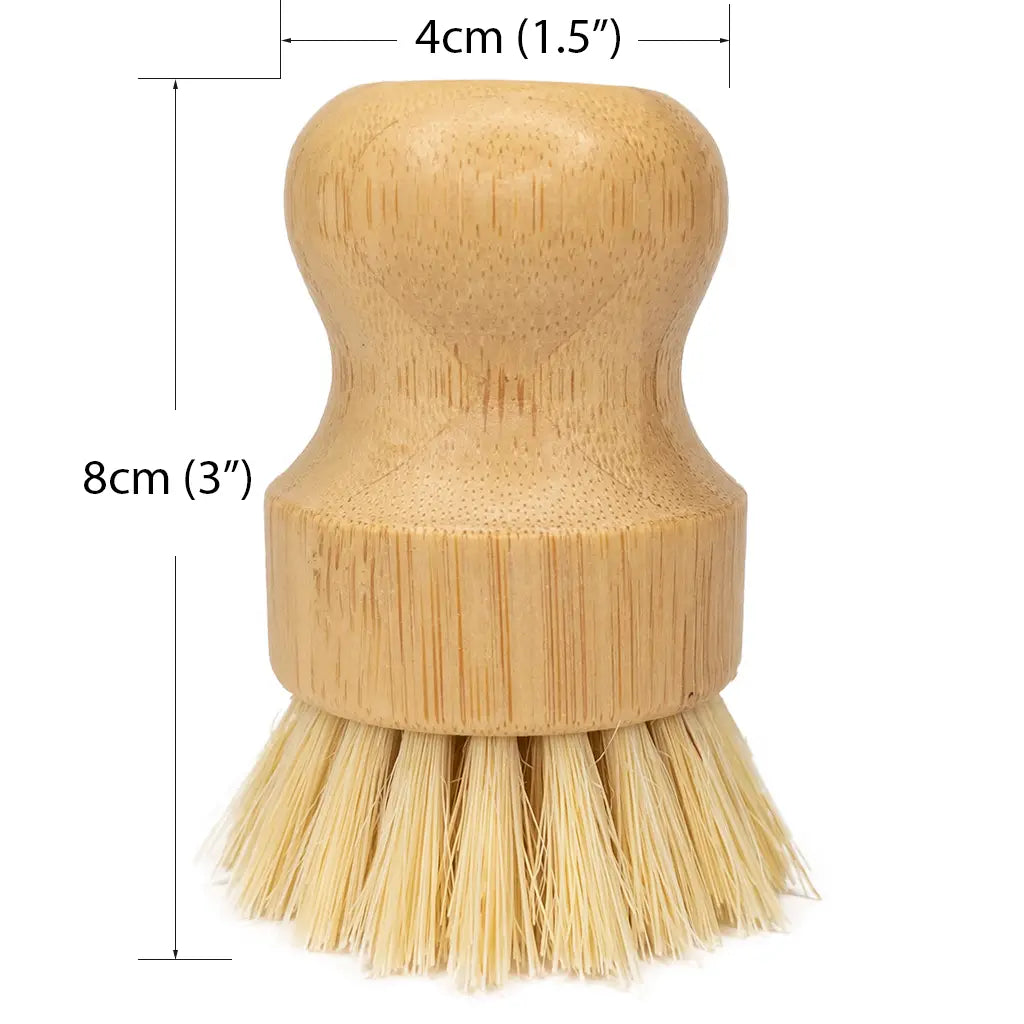 Sisal/Coconut Mini Scrub Brush Bamboo Dish Scrubber